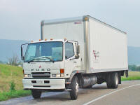 One of Total Truck Transport's 26' straight trucks out on the road