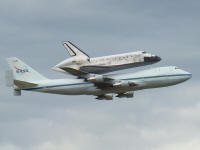 Space Shuttle arrival as seen from TTT roof
